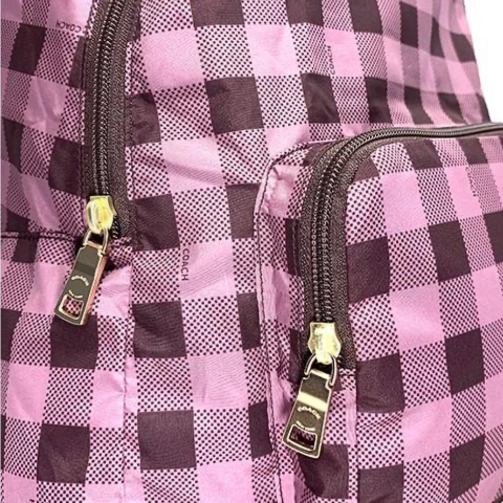Coach F39648 Packable Backpack With Gingham Print… - image 5